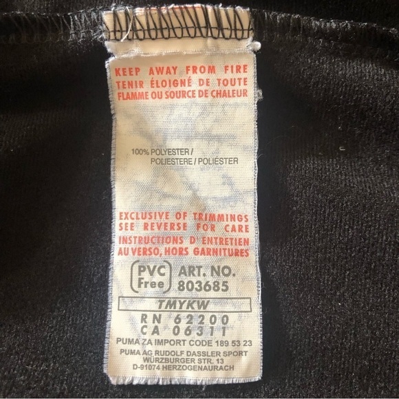 Puma Men’s Performance Black Gray Tricot Track Jacket Size M - Picture 11 of 16